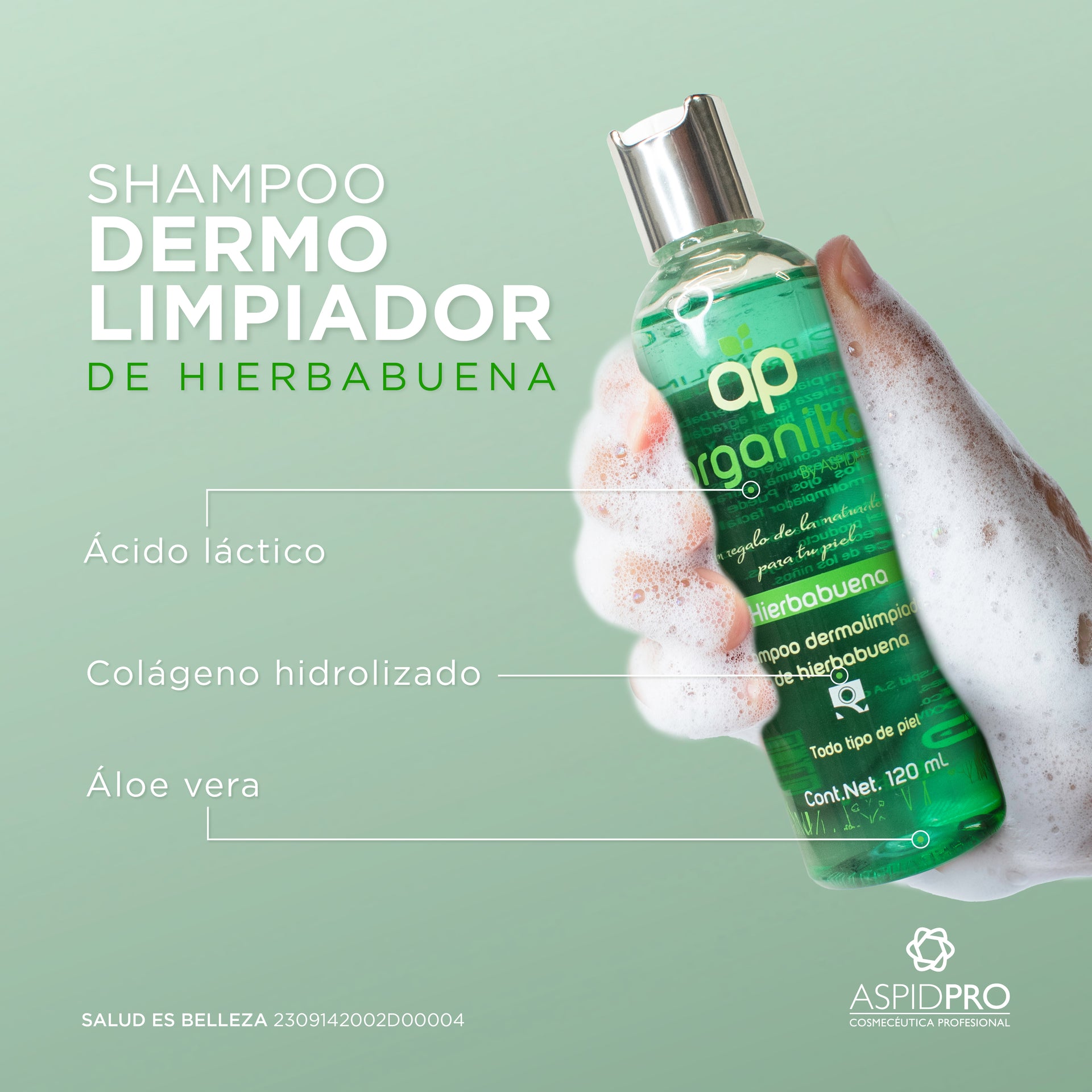 Shampoo Dermolimpiador Hierbabuena